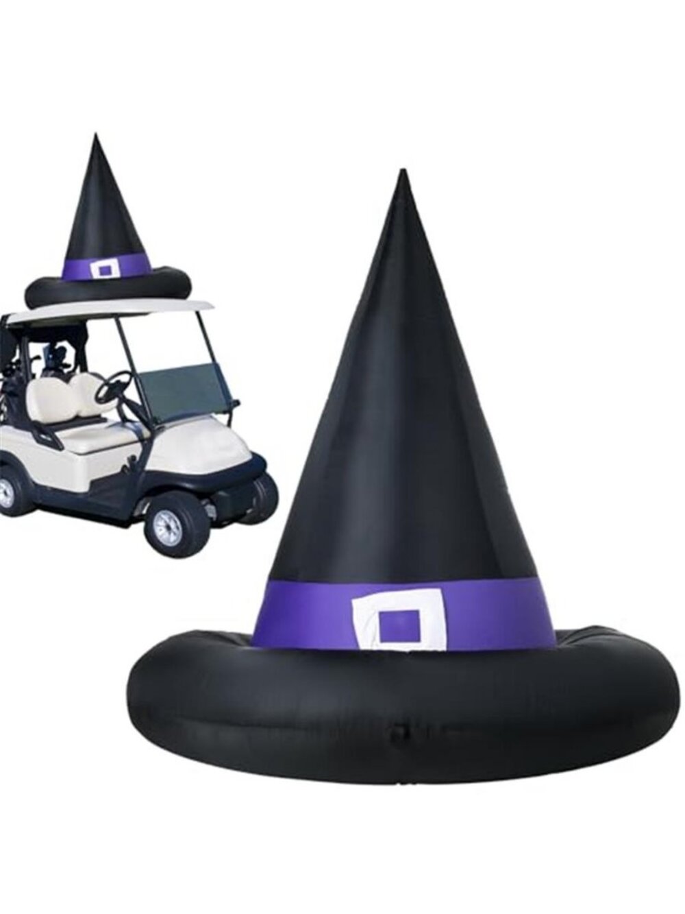 Leyndo Halloween Golf Cart Decorations, 3.6 x 4 ft Inflatable Witch Hat